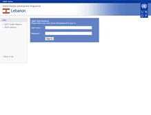 Tablet Screenshot of portal.undp.org.lb