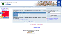 Tablet Screenshot of jobs.undp.org.pk